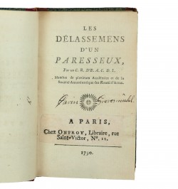 Les délassements d'un paresseux.