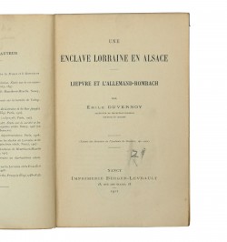Une enclave lorraine en Alsace : Lièpvre et l'Allemand-Rombach.