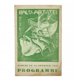 Bal des artistes : Music-hall variété programme palais des fêtes 14 février 1931.