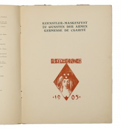 Kuenstler-Maskenfest zu Gunsten der Armen. Kermesse de charité. Programme du 4 mars 1905.