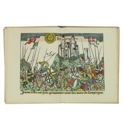 Jeanne d'Arc, son histoire racontée pour la jeunesse et illustrée dans le goût du quinzième siècle par Sigismond Olesiewicz.