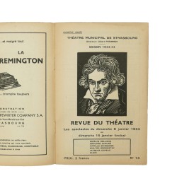 Revue de théâtre. Organe et programme officiels du Théâtre municipal de Strasbourg.