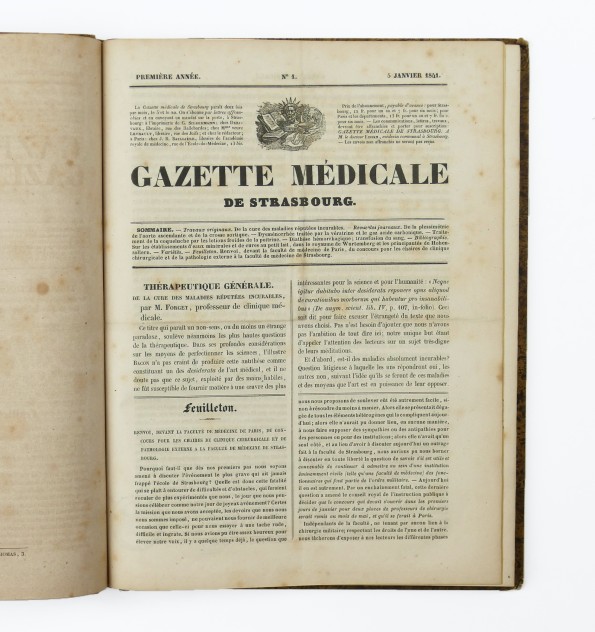 Gazette médicale de Strasbourg. Première année complète 1841.