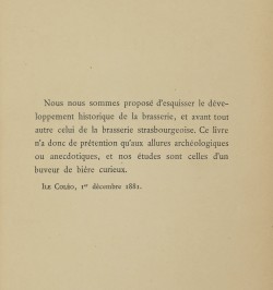 Etudes Gambrinales. Histoire et archéologie de la bière et principalement de la bière de Strasbourg.