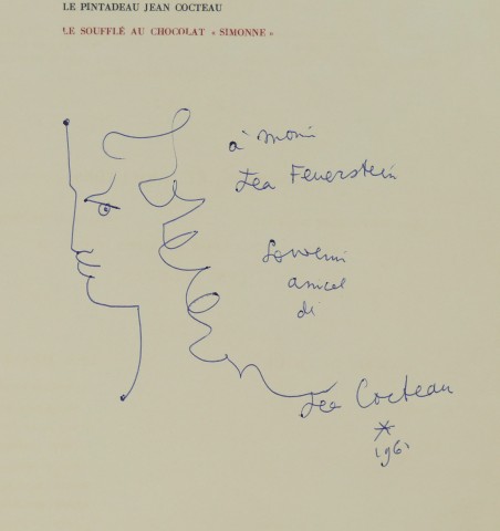 [Menu] Grand Véfour. Dessin original de Jean Cocteau.