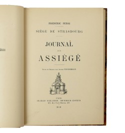 Siège de Strasbourg. Journal d'un assiégé. Notes et dessins par Alfred de Touchemolin.