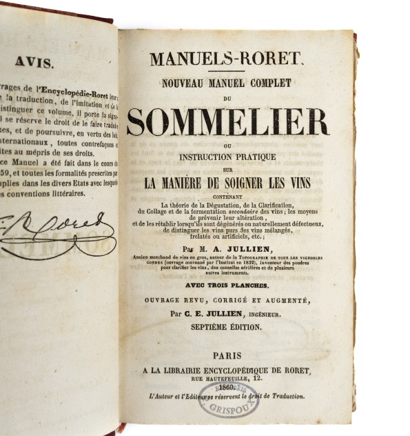Nouveau manuel complet du sommelier, ou Instruction pratique de la manière de soigner les vins. Nouveau manuel complet du sommelier, ou Instruction pratique de la manière de soigner les vins.