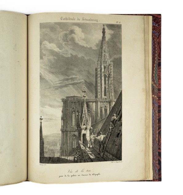Vues pittoresques de la cathédrale de Strasbourg, et détails remarquables de ce monument,...