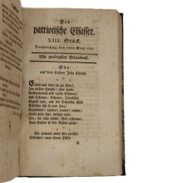 Der patriotische Elsasser, eine Wochenschrift zum Unterricht und Zeitvertreib.