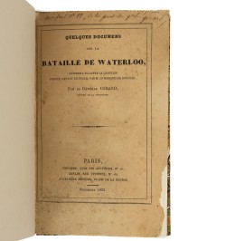 Quelques documents sur la bataille de Waterloo.