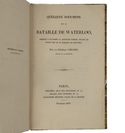 Quelques documents sur la bataille de Waterloo.