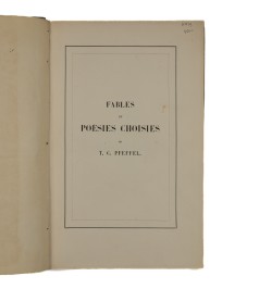 Fables et poésies choisies. Traduites en vers français et précédées d'une notice biographique par Paul Lehr.