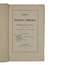 Fables et poésies choisies. Traduites en vers français et précédées d'une notice biographique par Paul Lehr.