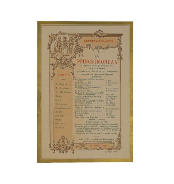Programme illustré. D'r Pfingstmondaa - Der Pfingstmontag. Programme illustré. D'r Pfingstmondaa - Der Pfingstmontag.