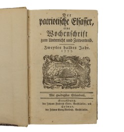 Der patriotische Elsasser, eine Wochenschrift zum Unterricht und Zeitvertreib.