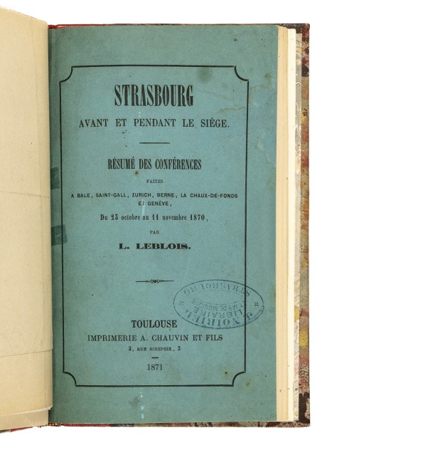 Journal authentique du siège de Strasbourg.
