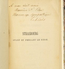 Journal authentique du siège de Strasbourg.