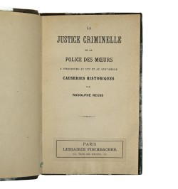 La justice criminelle et la...