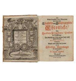 Die alteste teutsche so wol Allgemeine Als insonderheit Elsassische und Strassburgische Chronicke.