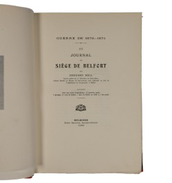 Guerre de 1870-1871. III, Journal du siège de Belfort.