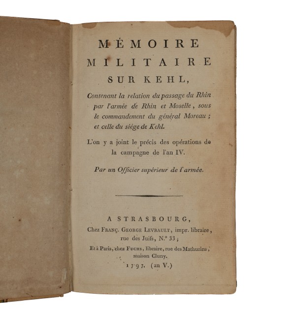 Mémoire militaire sur Kehl.