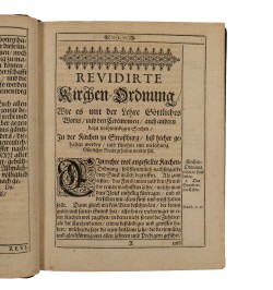 Revidirte Kirchen-Ordnung... in der Kirchen zu Strassburg.