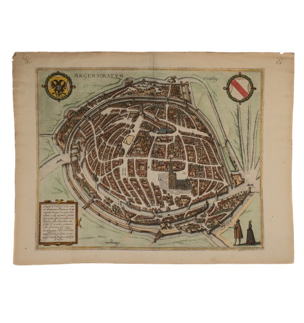 Vue de la ville de Strasbourg en 1572. Vue de la ville de Strasbourg en 1572.