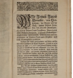 Policey Ordnung der Statt Strassburg. 1708.