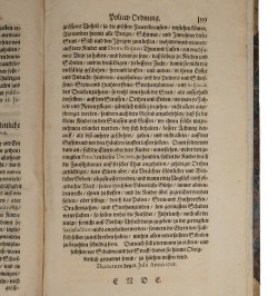 Policey Ordnung der Statt Strassburg. 1708.