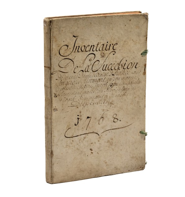[Manuscrit-Notariat] Inventaire de succession de Dame Louise Dorothée Fougères de Mormont. 1768.