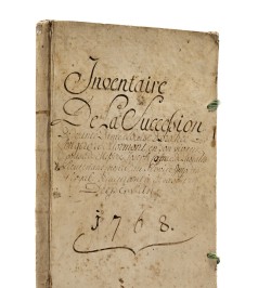 [Manuscrit-Notariat] Inventaire de succession de Dame Louise Dorothée Fougères de Mormont. 1768.
