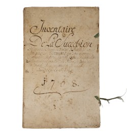 [Manuscrit-Notariat] Inventaire de succession de Dame Louise Dorothée Fougères de Mormont. 1768.