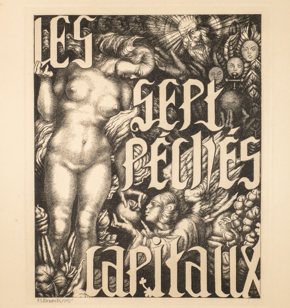 Les sept péchés capitaux. Neuf eaux-fortes originales gravées par Richard Brunck de Freundeck.