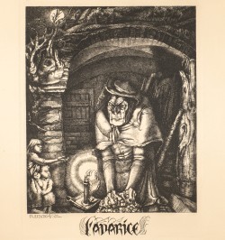 Les sept péchés capitaux. Neuf eaux-fortes originales gravées par Richard Brunck de Freundeck.