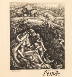 Les sept péchés capitaux. Neuf eaux-fortes originales gravées par Richard Brunck de Freundeck.