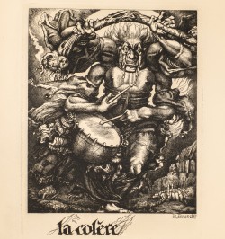 Les sept péchés capitaux. Neuf eaux-fortes originales gravées par Richard Brunck de Freundeck.