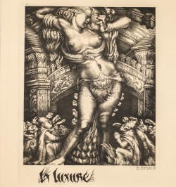 Les sept péchés capitaux. Neuf eaux-fortes originales gravées par Richard Brunck de Freundeck.
