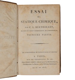 Essai de statique chimique. 2 vol.