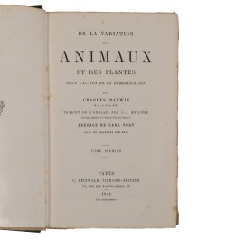 De la variation des animaux et des plantes, sous l'action de la domestication.