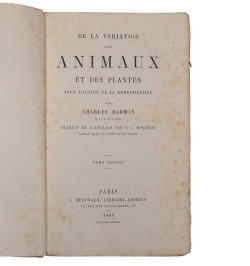 De la variation des animaux et des plantes, sous l'action de la domestication.