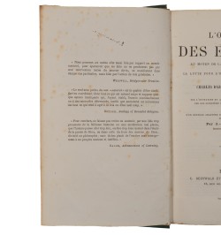 L'origine des espèces au moyen de la sélection naturelle, ou la lutte pour l'existence dans la nature.