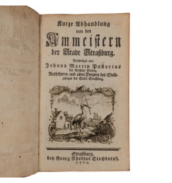 Kurze Abhandlung von den Ammeistern der Stadt Strassburg.
