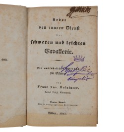 Ueber den innern Dienst der schweren und leichten Cavallerie. 3 vol.