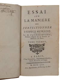 Essai sur la manière de perfectionner l'espèce humaine.