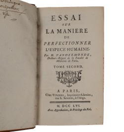 Essai sur la manière de perfectionner l'espèce humaine.