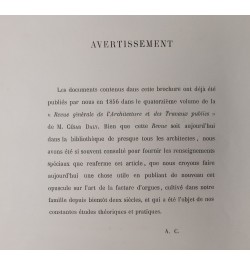 De l'orgue et de son architecture.