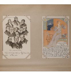 [Ensemble] Famille Ansaloni – cartes postales - carnets de croquis.