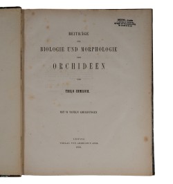Beiträge zur Biologie und Morphologie der Orchideen.