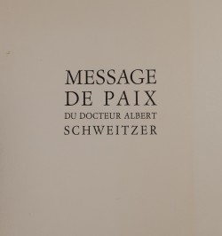 Message de paix.
