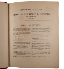 Bibliographie analytique de l'histoire de Metz.